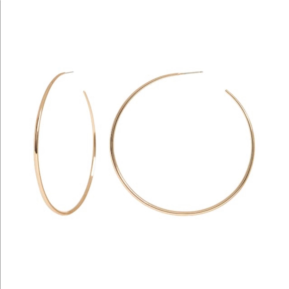Large gold hoop earrings